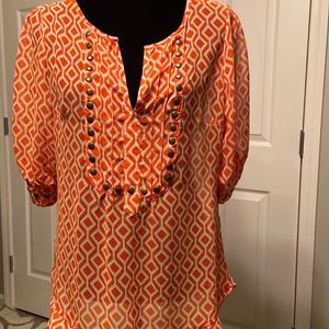 41 Hawthorn Orange & Crème Top